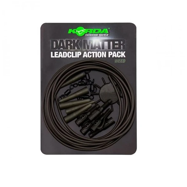 KORDA Dark Matter Lead Clip Action Pack Weed