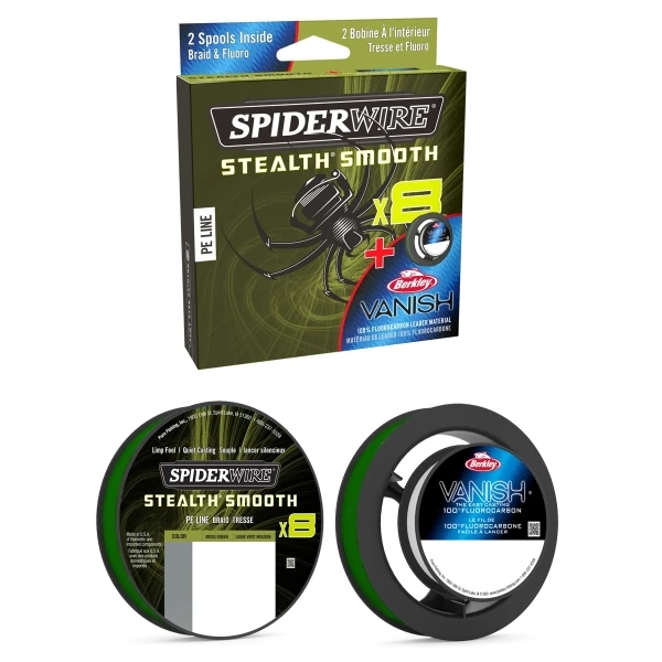 Spiderwire Stealth Smooth X8 + Vanish (Lijn 0.11mm FC 0.32mm)